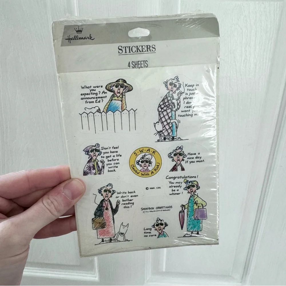 NIP Hallmark Maxine Humorous Stickers - 4 Sheets